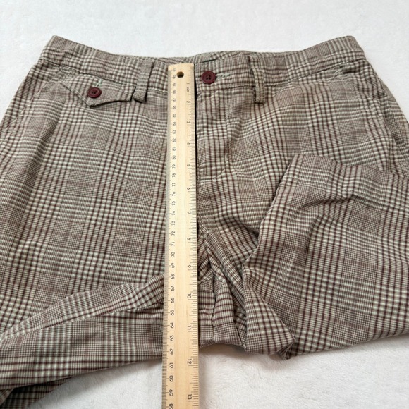 Eddie Bauer Mercer Fit Shorts Women 2 Brown Plaid 100% Cotton Excellent WPL 9647 - Picture 11 of 11